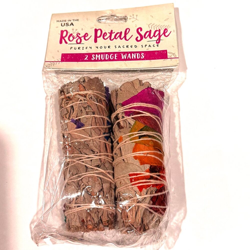 Rose Petals & Organic White Sage Smudge Sticks